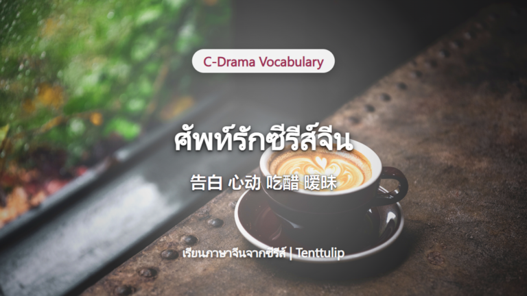ปกบทความศัพท์ความรักในซีรีส์จีน 告白 心动 吃醋 暧昧