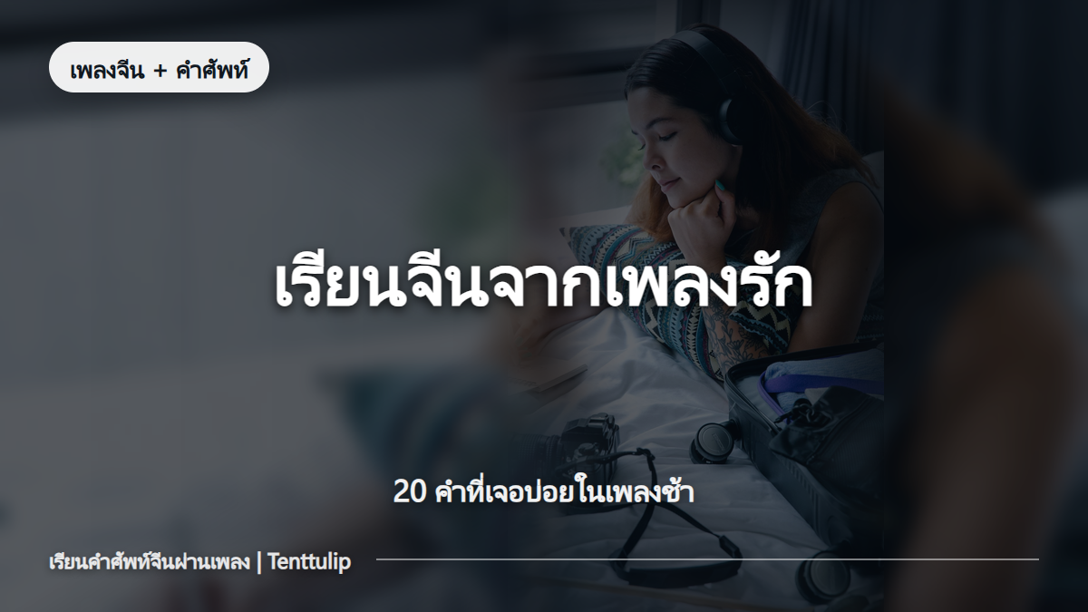 ปกบทความเรียนจีนจากเพลงรักจีน รวม 20 คำศัพท์เพลงรักจีนและเพลงช้าที่เจอบ่อย
