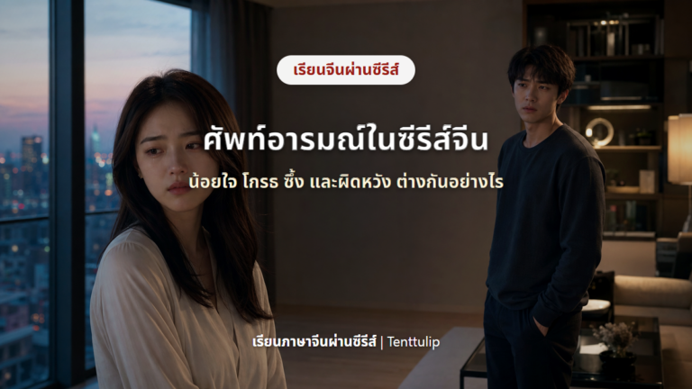 ปกบทความศัพท์อารมณ์ภาษาจีนจากฉากซีรีส์จีน