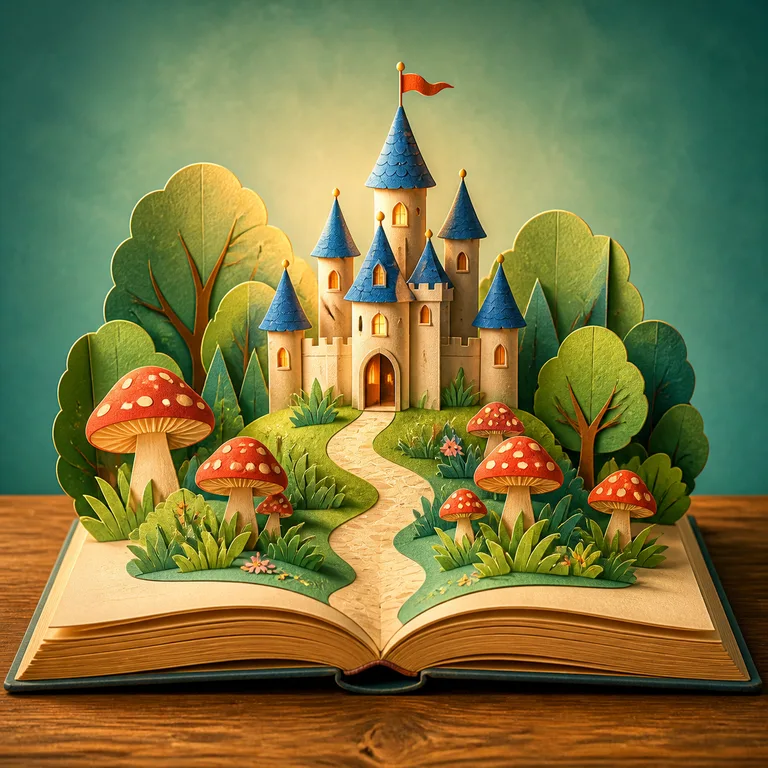 หนังสือเปิดกับปราสาทและป่าในจินตนาการ สื่อโลกนิทานและเทพนิยายของคำว่า 童话