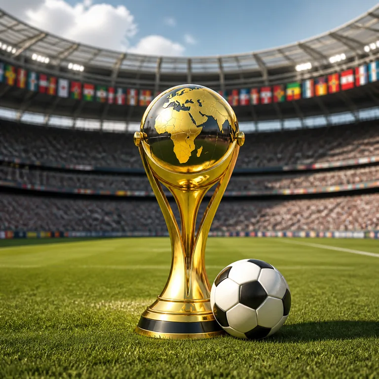 ถ้วยรางวัลรูปลูกโลกและลูกฟุตบอลในสนามนานาชาติ สื่อการแข่งขัน 世界杯