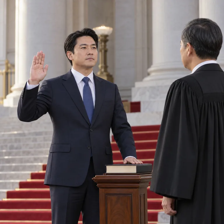 ประธานาธิบดีสมมติยกมือสาบานตนโดยวางมือบนรัฐธรรมนูญเปล่า สื่อความหมายของ 总统