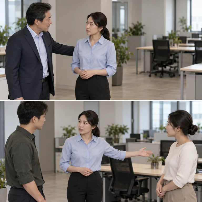 ผู้ประสานงานรับสารจากหัวหน้า แล้วนำไปอธิบายให้เพื่อนร่วมงานสองคนฟัง