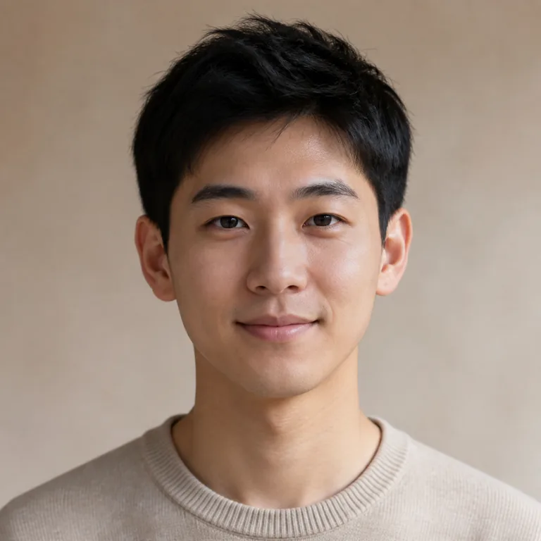 ภาพสร้างบุคคลผู้ใหญ่ยิ้มบาง ๆ อย่างเป็นธรรมชาติ สื่อความหมายของคำว่า 微笑