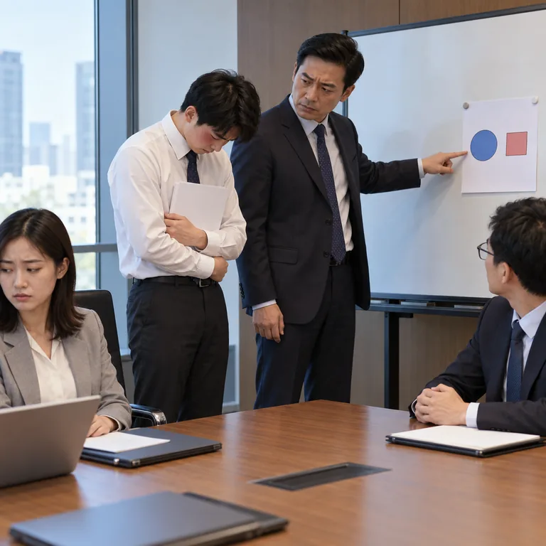 พนักงานเสียหน้าจากการถูกตำหนิต่อหน้าเพื่อนร่วมงานในห้องประชุม