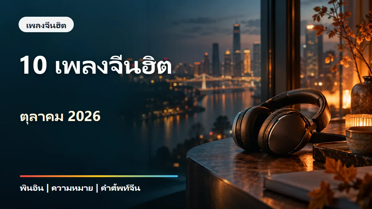 10 เพลงจีนฮิต ตุลาคม 2026 พร้อมพินอินและความหมาย
